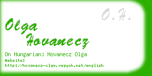 olga hovanecz business card